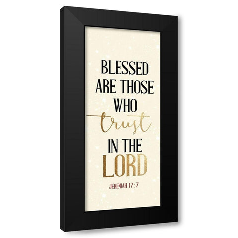 Pray Blessed Are 1 Black Modern Wood Framed Art Print by Allen, Kimberly