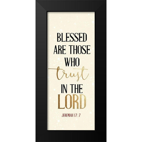 Pray Blessed Are 1 Black Modern Wood Framed Art Print by Allen, Kimberly