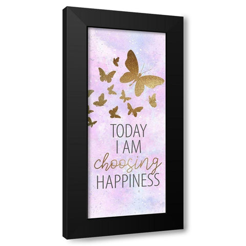 Be Butterflies 1 Black Modern Wood Framed Art Print by Allen, Kimberly