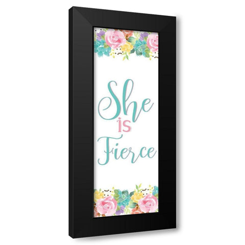 Fierce Queen Black Modern Wood Framed Art Print by Allen, Kimberly