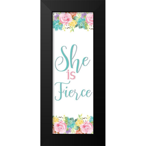 Fierce Queen Black Modern Wood Framed Art Print by Allen, Kimberly