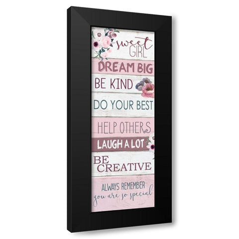 Sweet Girl 1 Black Modern Wood Framed Art Print by Allen, Kimberly