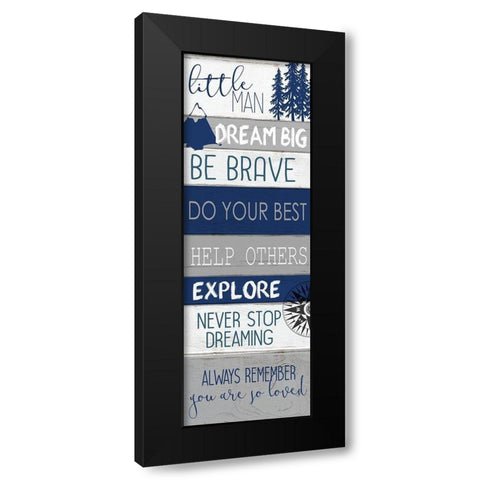 Little Man Black Modern Wood Framed Art Print with Double Matting by Allen, Kimberly