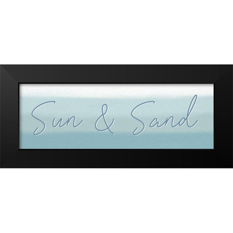 Sun And Sand Black Modern Wood Framed Art Print by Allen, Kimberly