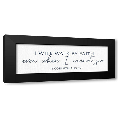 I Will Walk Black Modern Wood Framed Art Print by Allen, Kimberly