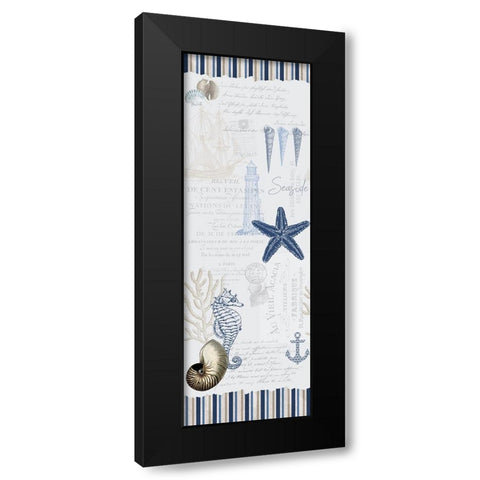 Seaside Panel Black Modern Wood Framed Art Print with Double Matting by Allen, Kimberly