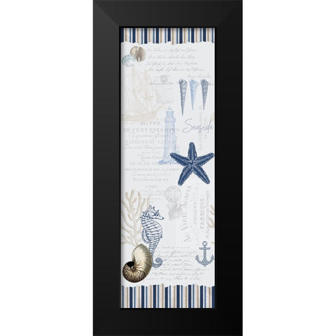 Seaside Panel Black Modern Wood Framed Art Print by Allen, Kimberly