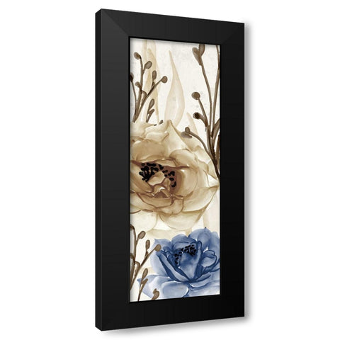 Blue Notes Panel 1 Black Modern Wood Framed Art Print by Allen, Kimberly
