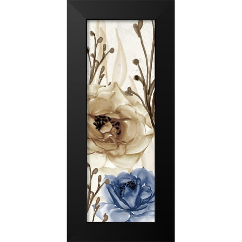 Blue Notes Panel 1 Black Modern Wood Framed Art Print by Allen, Kimberly