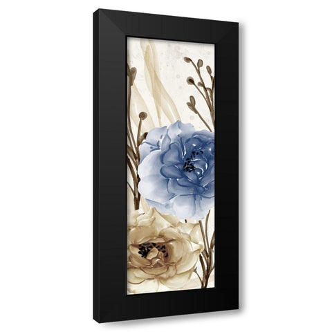 Blue Notes Panel 2 Black Modern Wood Framed Art Print with Double Matting by Allen, Kimberly
