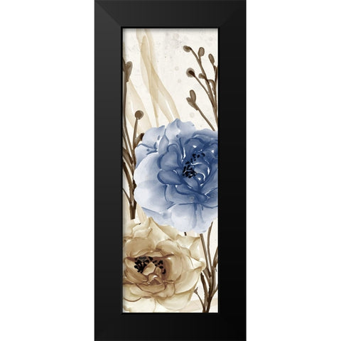 Blue Notes Panel 2 Black Modern Wood Framed Art Print by Allen, Kimberly