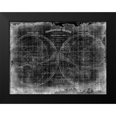 Constellation Map Black Modern Wood Framed Art Print by Allen, Kimberly