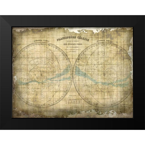 Constellation Map 1 Black Modern Wood Framed Art Print by Allen, Kimberly