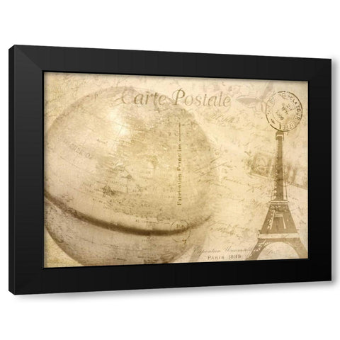 Globe Black Modern Wood Framed Art Print by Allen, Kimberly