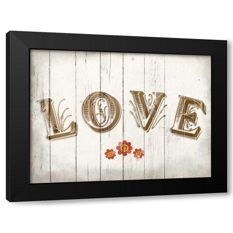 Love Black Modern Wood Framed Art Print with Double Matting by Allen, Kimberly