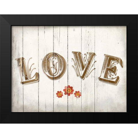 Love Black Modern Wood Framed Art Print by Allen, Kimberly