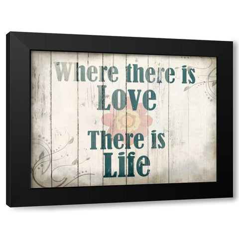 Where There Is Love Black Modern Wood Framed Art Print with Double Matting by Allen, Kimberly