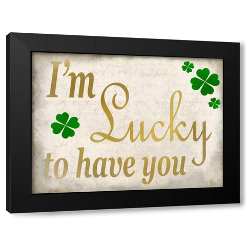 Im Lucky Black Modern Wood Framed Art Print with Double Matting by Allen, Kimberly
