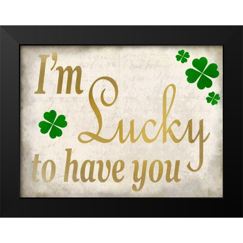 Im Lucky Black Modern Wood Framed Art Print by Allen, Kimberly