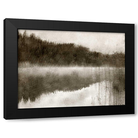 Misty Morning on the Lake Black Modern Wood Framed Art Print with Double Matting by Allen, Kimberly