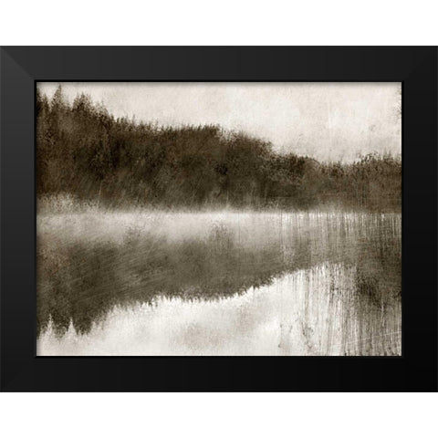 Misty Morning on the Lake Black Modern Wood Framed Art Print by Allen, Kimberly