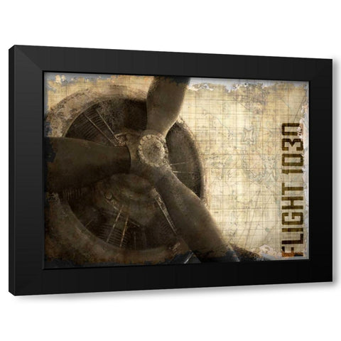 Vintage Flight 1030 Black Modern Wood Framed Art Print with Double Matting by Allen, Kimberly