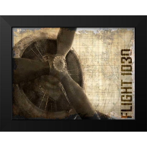 Vintage Flight 1030 Black Modern Wood Framed Art Print by Allen, Kimberly