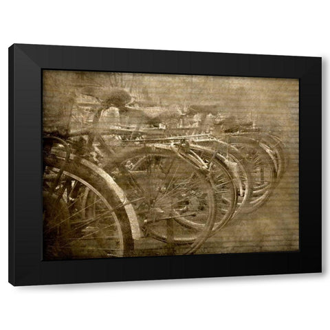 Bicycles Black Modern Wood Framed Art Print with Double Matting by Allen, Kimberly