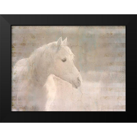 White Knight Serenity Black Modern Wood Framed Art Print by Allen, Kimberly