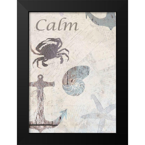 Coastal Calm Black Modern Wood Framed Art Print by Allen, Kimberly