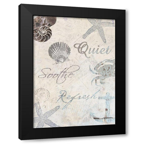 Coastal Refresh Black Modern Wood Framed Art Print with Double Matting by Allen, Kimberly