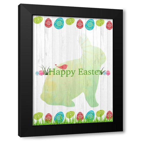 Easter Eggs Black Modern Wood Framed Art Print with Double Matting by Allen, Kimberly