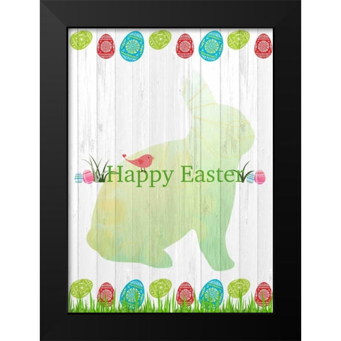 Easter Eggs Black Modern Wood Framed Art Print by Allen, Kimberly