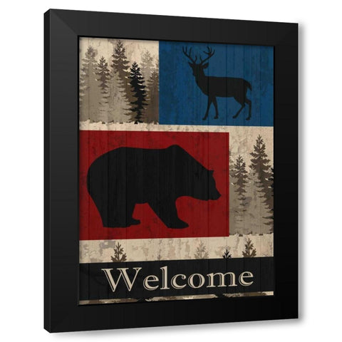 Cabin Fever Black Modern Wood Framed Art Print by Allen, Kimberly