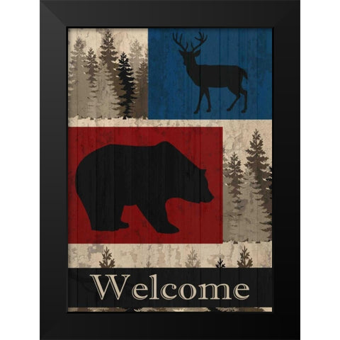 Cabin Fever Black Modern Wood Framed Art Print by Allen, Kimberly