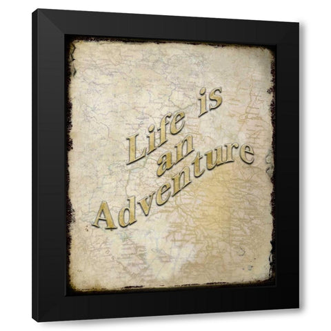 Life Is Black Modern Wood Framed Art Print with Double Matting by Allen, Kimberly