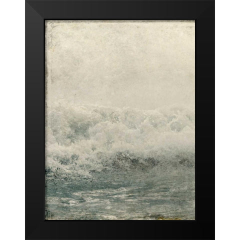 Ocean Waves 1 Black Modern Wood Framed Art Print by Allen, Kimberly