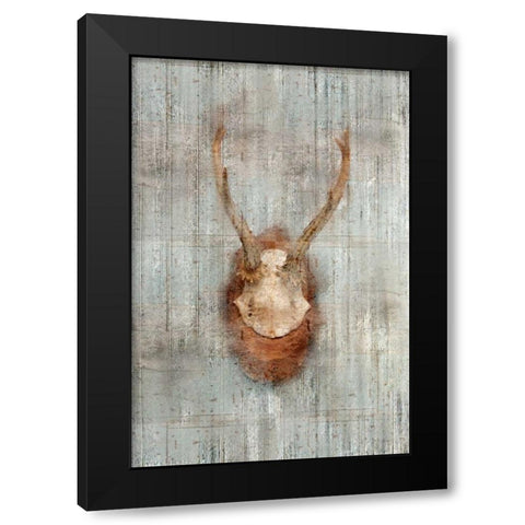 Antlers 1 Black Modern Wood Framed Art Print with Double Matting by Allen, Kimberly