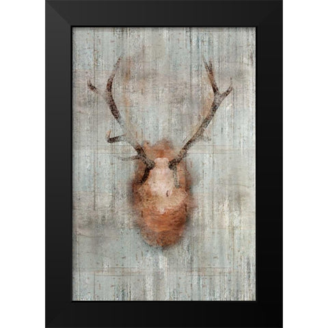 Antlers 2 Black Modern Wood Framed Art Print by Allen, Kimberly