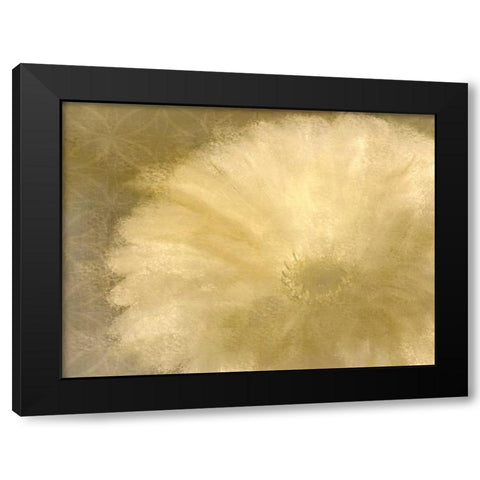 Golden Petals Black Modern Wood Framed Art Print by Allen, Kimberly