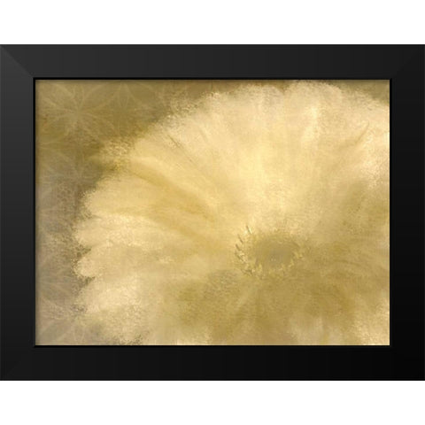 Golden Petals Black Modern Wood Framed Art Print by Allen, Kimberly