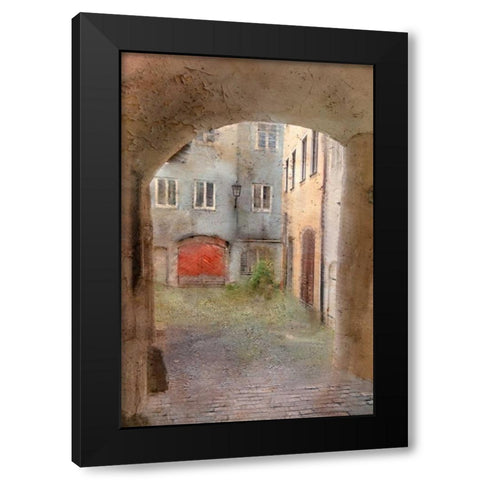 Courtyard Black Modern Wood Framed Art Print by Allen, Kimberly
