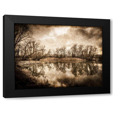On the River 2 Black Modern Wood Framed Art Print by Allen, Kimberly