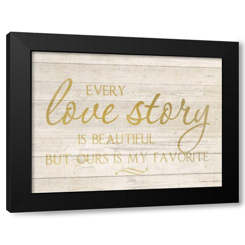 Love Story Black Modern Wood Framed Art Print with Double Matting by Allen, Kimberly