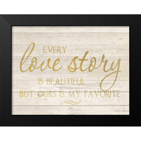 Love Story Black Modern Wood Framed Art Print by Allen, Kimberly