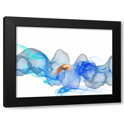 Blue Smoke Black Modern Wood Framed Art Print with Double Matting by Allen, Kimberly