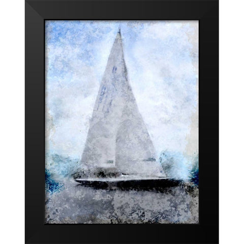 In the Harbor Black Modern Wood Framed Art Print by Allen, Kimberly