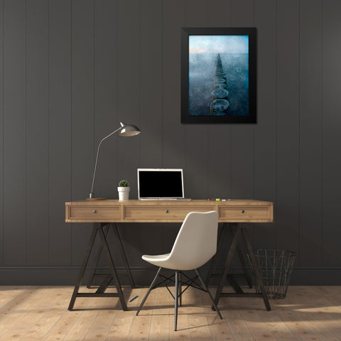 In a Row Black Modern Wood Framed Art Print by Allen, Kimberly