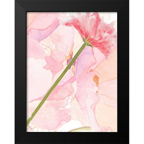 Sympathy Flower Black Modern Wood Framed Art Print by Allen, Kimberly