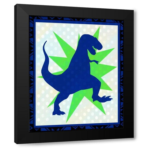 Dinosaur 1 Black Modern Wood Framed Art Print by Allen, Kimberly